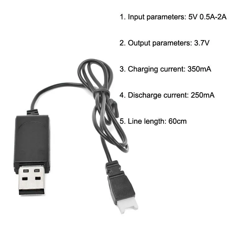10-pack Usb Charging Cable for Drone - 3.7v 350mah Air-to-air Plug no Protection