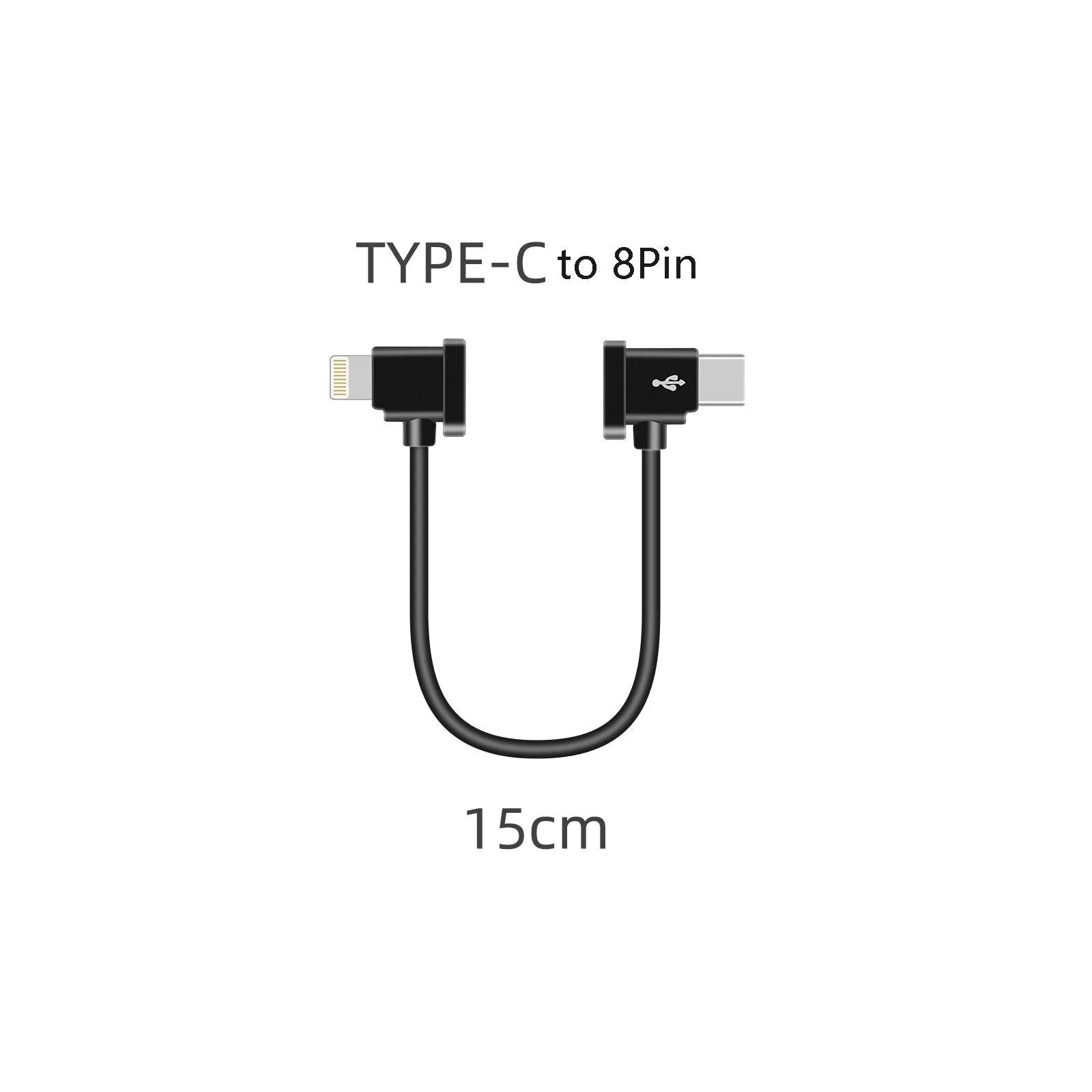 15cm Type c to 8 Pin Cable for Dji Mavic Air 2s / Fpv Flight Glasses V2 / Mini 2 / Pocket 2 Mobile Devices