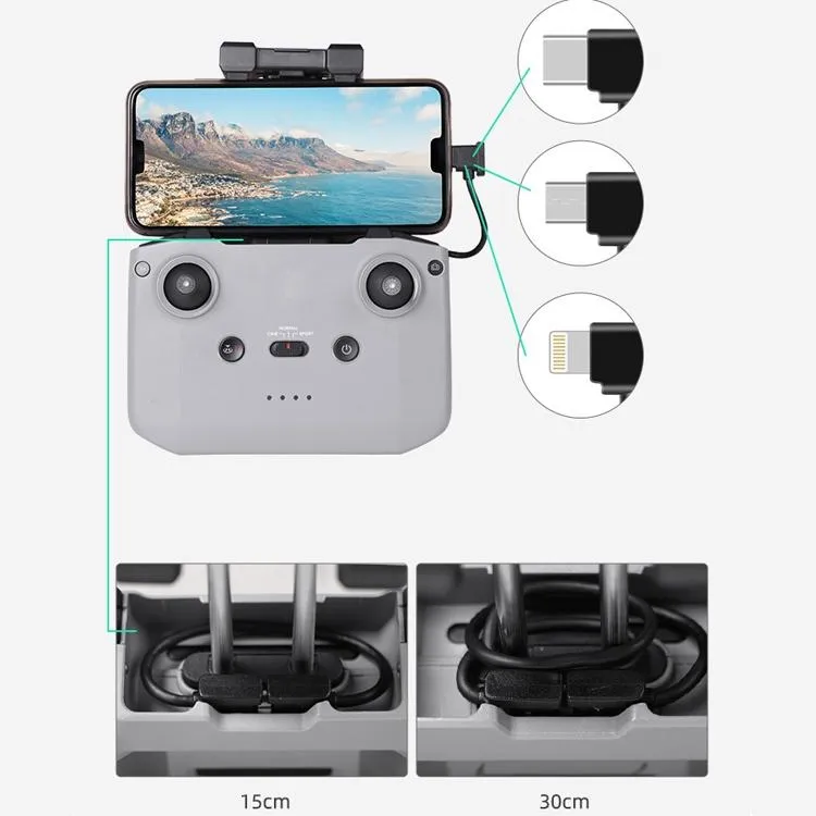 15cm Type c to 8 Pin Cable for Dji Mavic Air 2s / Fpv Flight Glasses V2 / Mini 2 / Pocket 2 Mobile Devices