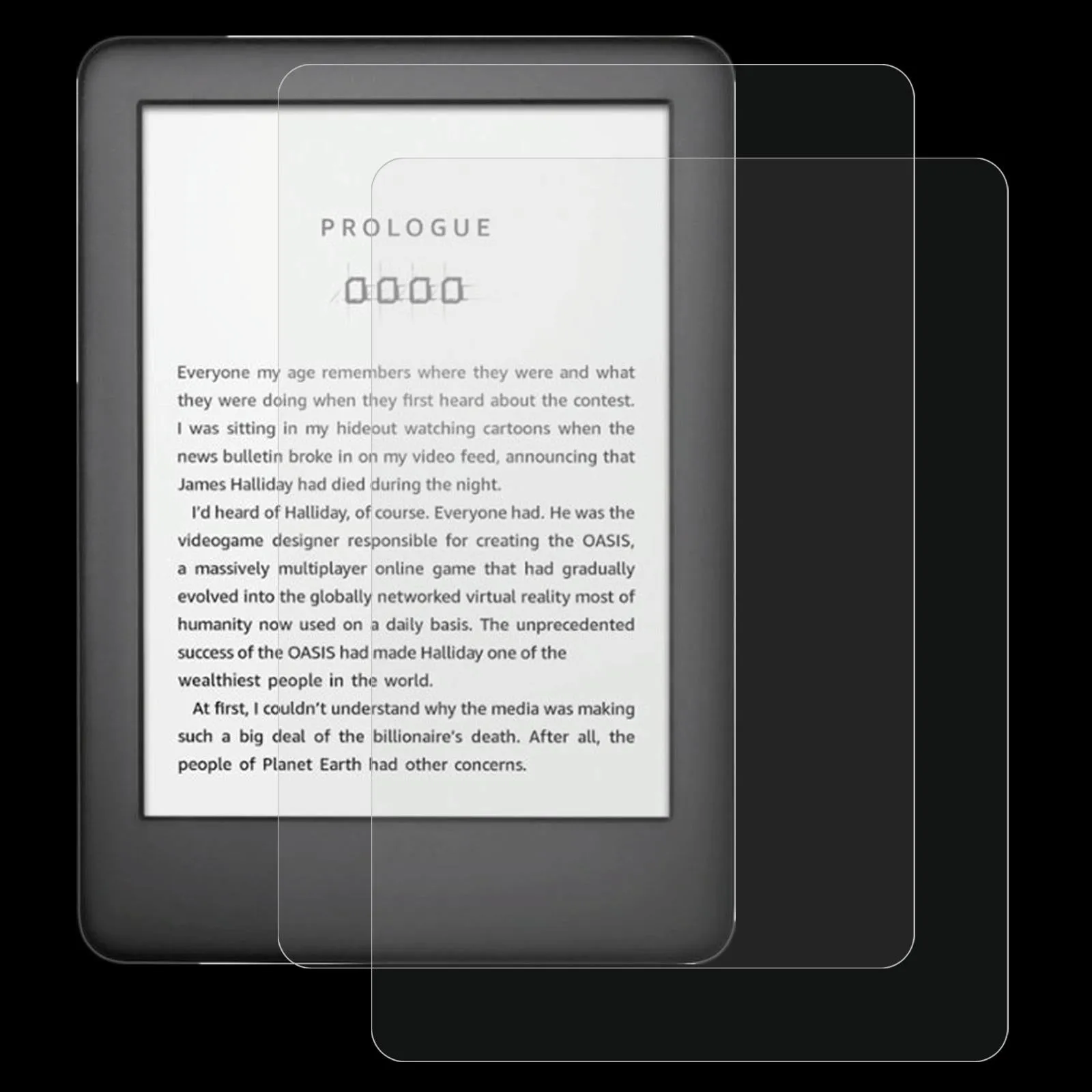 2-Pack Tempered Glass Film For Amazon Kindle 2019 - 9H 2.5D Explosion-Proof