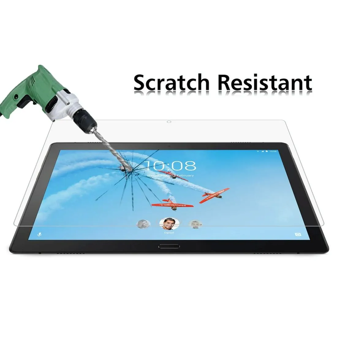 2-Pack Tempered Glass For Lenovo Tab P10 X705M - 9H 0.3Mm Explosion-Proof Film