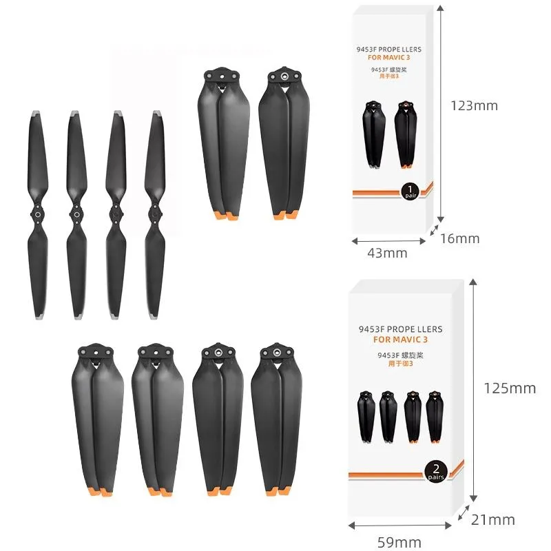 2 Pairs 9453f 2 Quick Release Paddle Tip Blades for Mavic 3