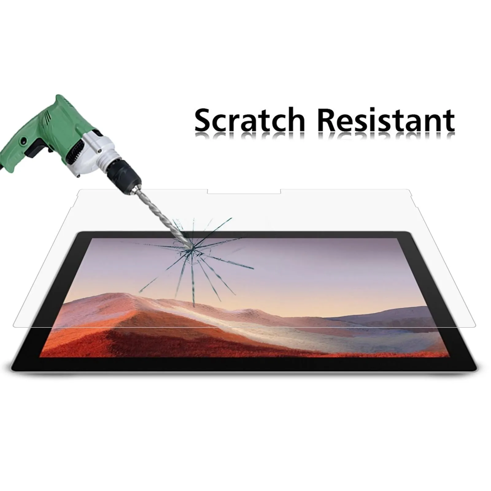 2 Pcs 9H Tempered Glass Film For Microsoft Surface Pro 8 / Pro X Tablet