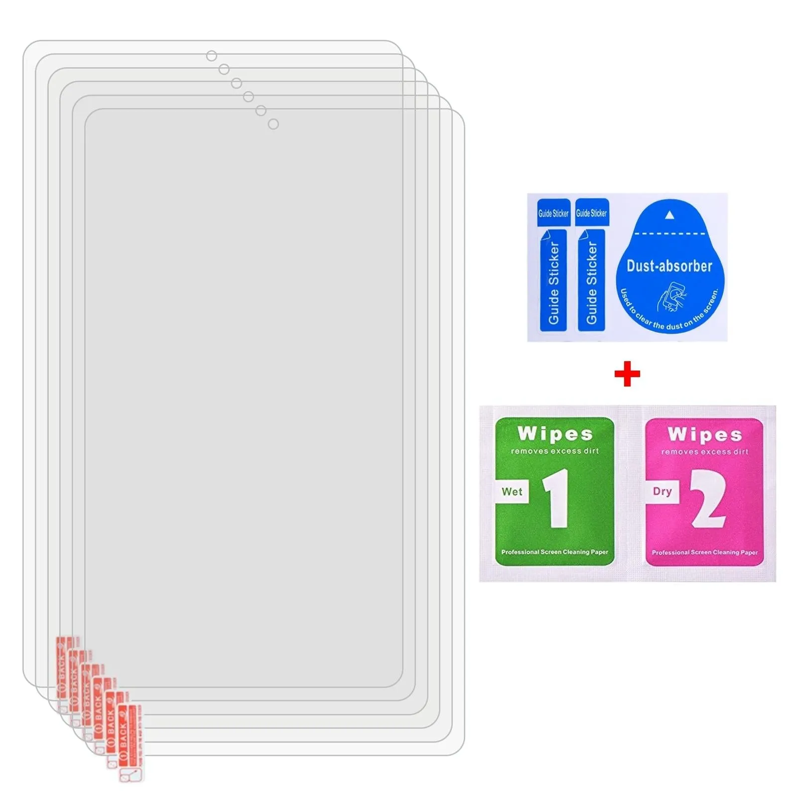 25-Pack Tempered Glass Film For Alcatel 3T 8 Tablet - 9H 2.5D Explosion-Proof