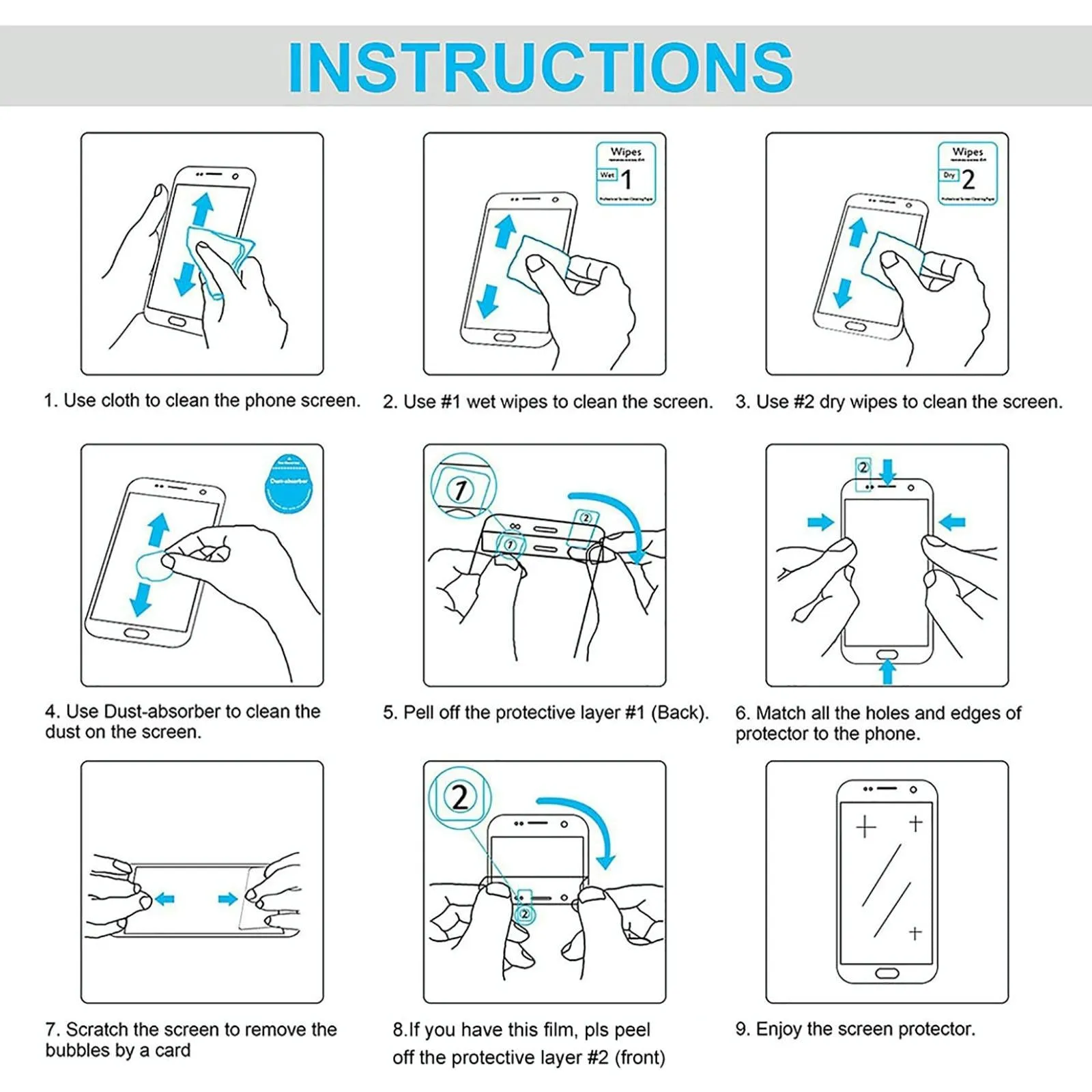 25-Pack Tempered Glass Film For Alcatel 3T 8 Tablet - 9H 2.5D Explosion-Proof