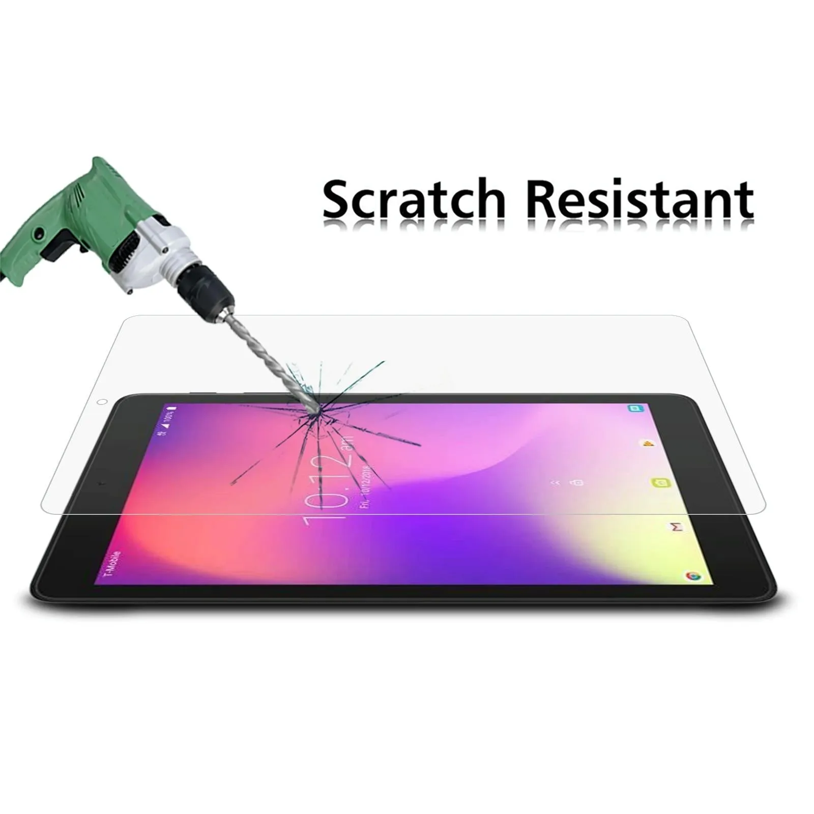 25-Pack Tempered Glass Film For Alcatel 3T 8 Tablet - 9H 2.5D Explosion-Proof