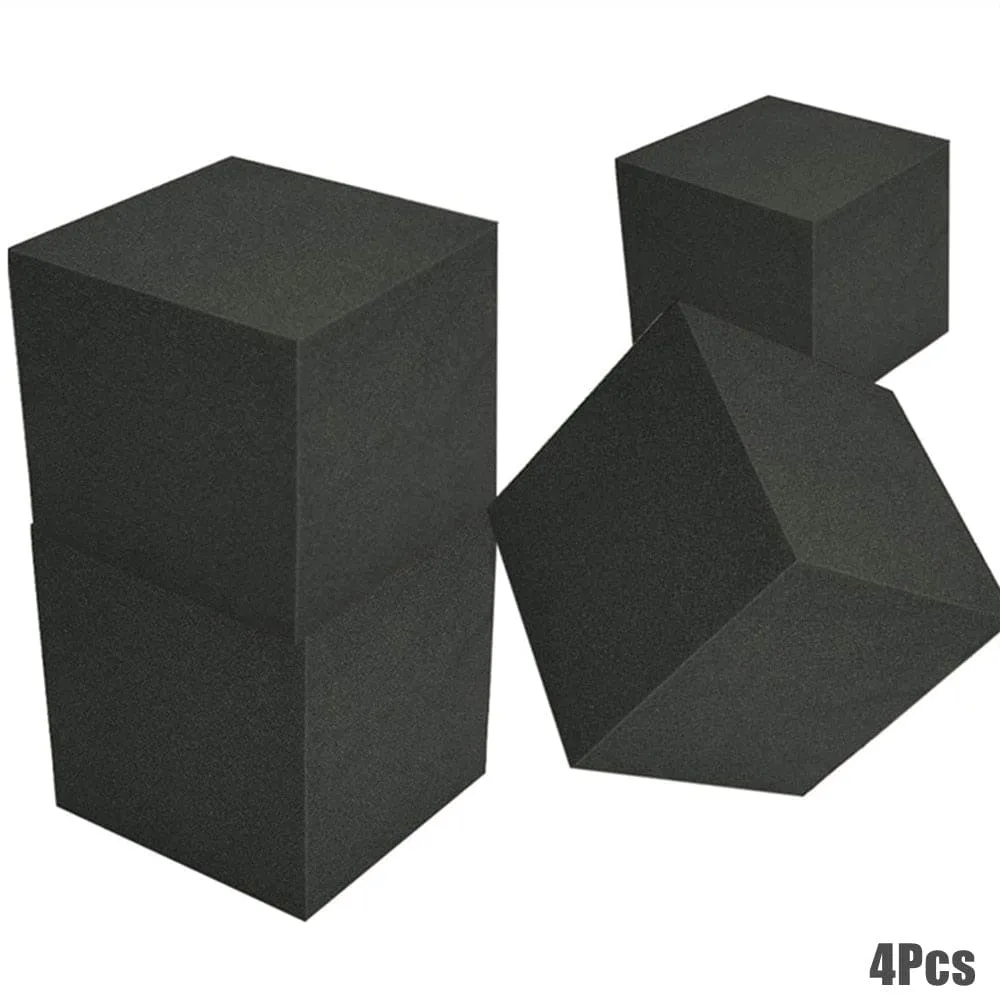 4pcs Pack 20x20x20cm Corner Block Cubes Acoustic Soundproof Foam Panel