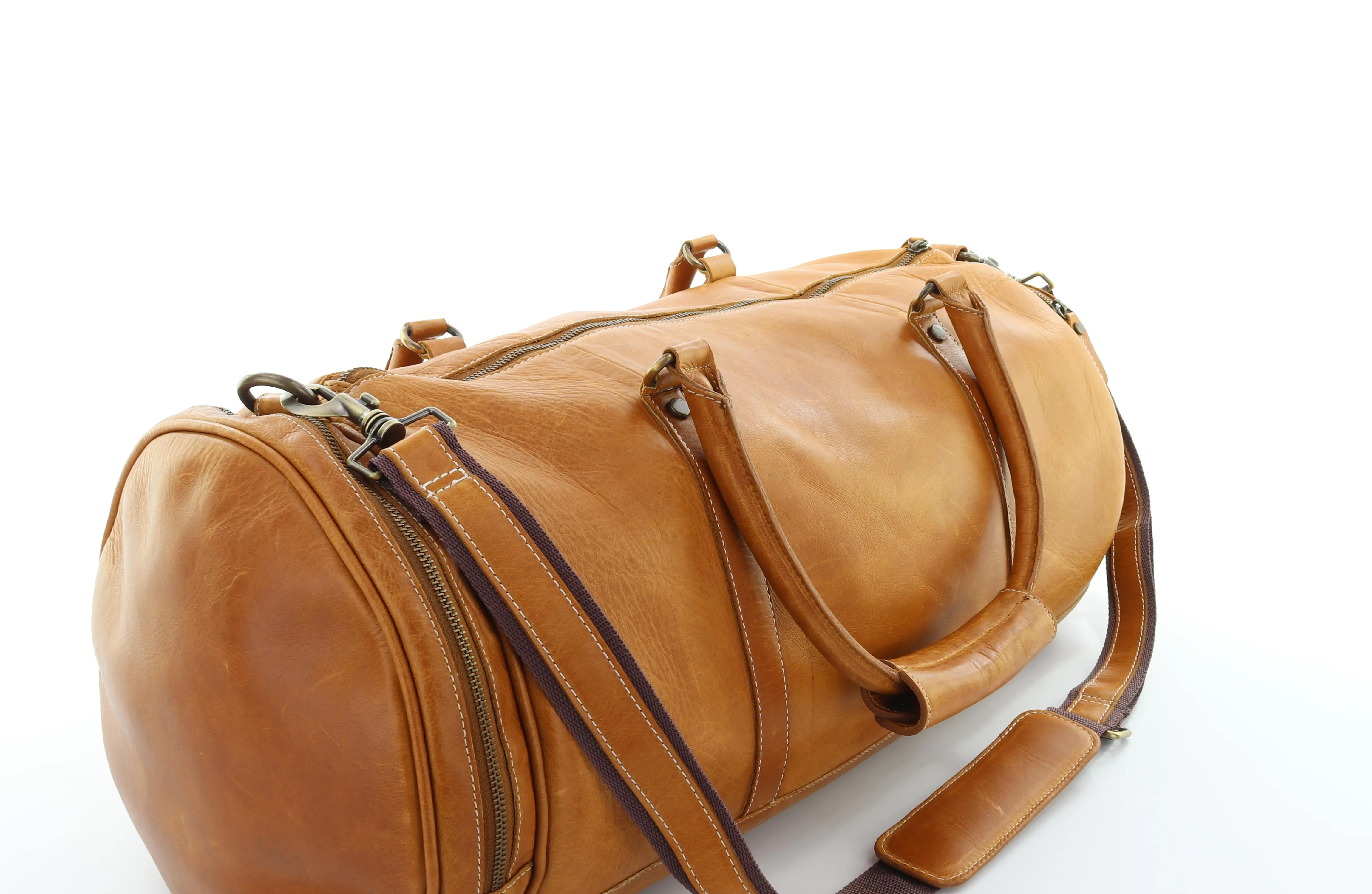 Duncan Leather Travel Bag - Brown