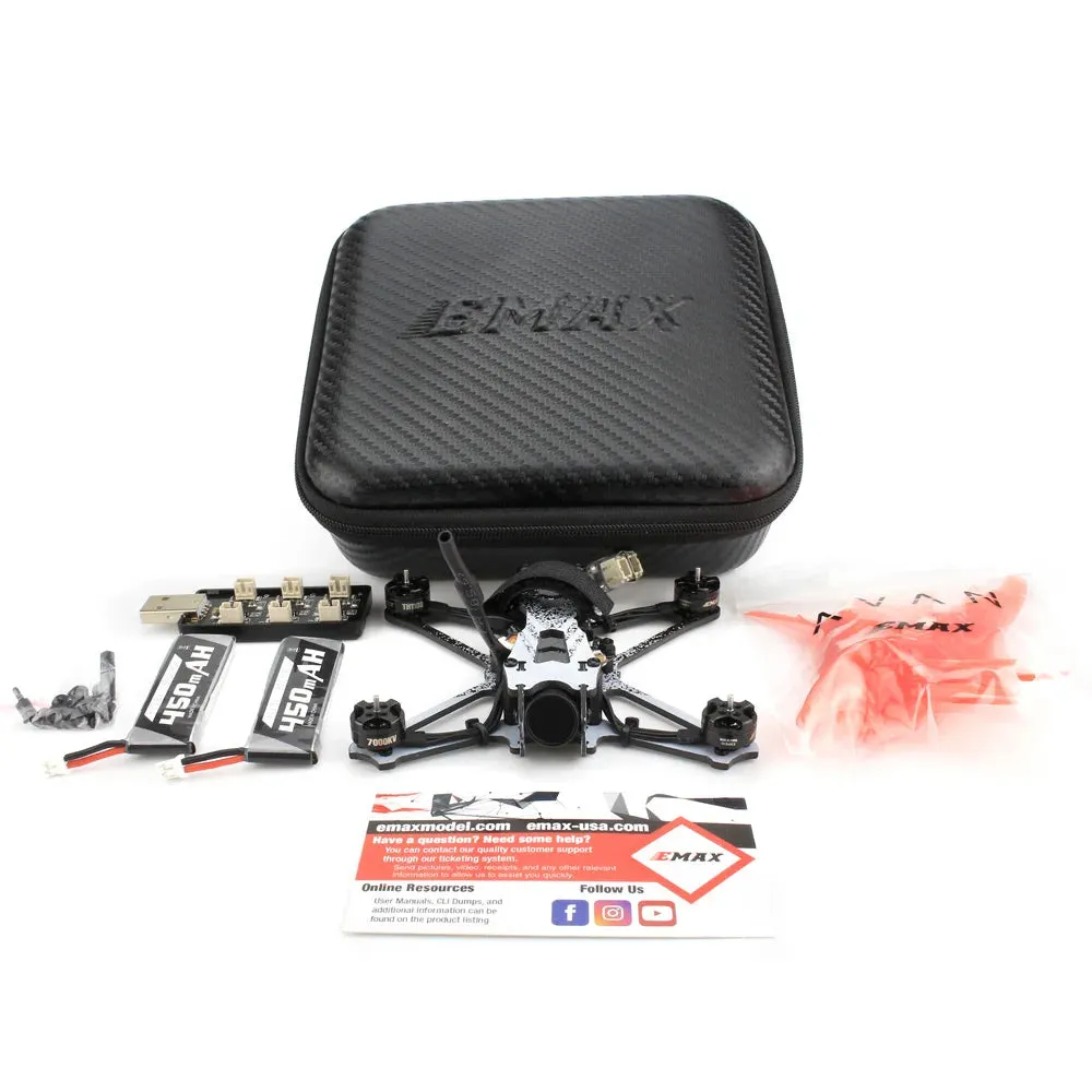 Emax Tinyhawk II 2.5 FPV Racing Drone  RTF Brushless Quadcopter with RunCam, 200mW VTX & 7000KV Motors (BNF, FrSky D8)