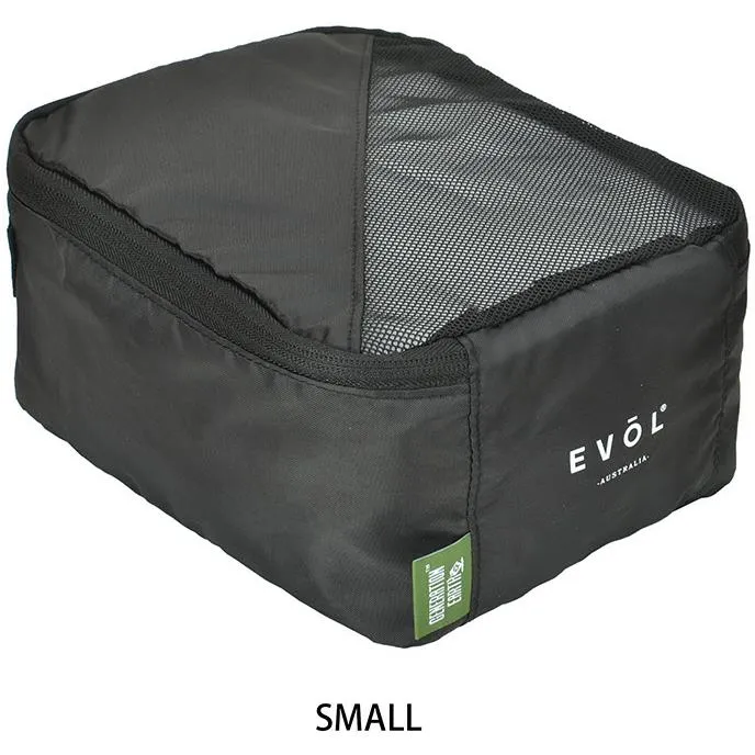Evol Generation Earth Recycled Packing Cubes Set 4 (Black)