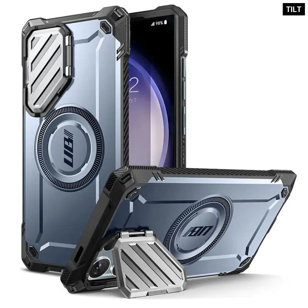 For Samsung Galaxy S24 Ultra 6.8 Inch Ub Mag Xt Full Body Rugged Case with Camera Cover & Built-in Kickstand
