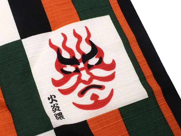 Furoshiki, Japanese Traditional Handkerchief Wrapping Cloth - Small, White Kabuki