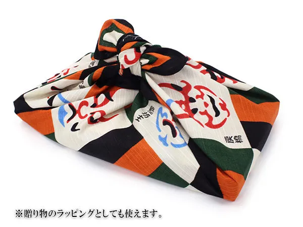Furoshiki, Japanese Traditional Handkerchief Wrapping Cloth - Small, White Kabuki