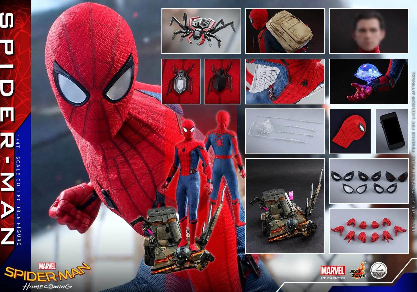 Hot Toys - QS014 - Spider-Man: Homecoming - 1/4th scale Spider-Man Collectible Figure