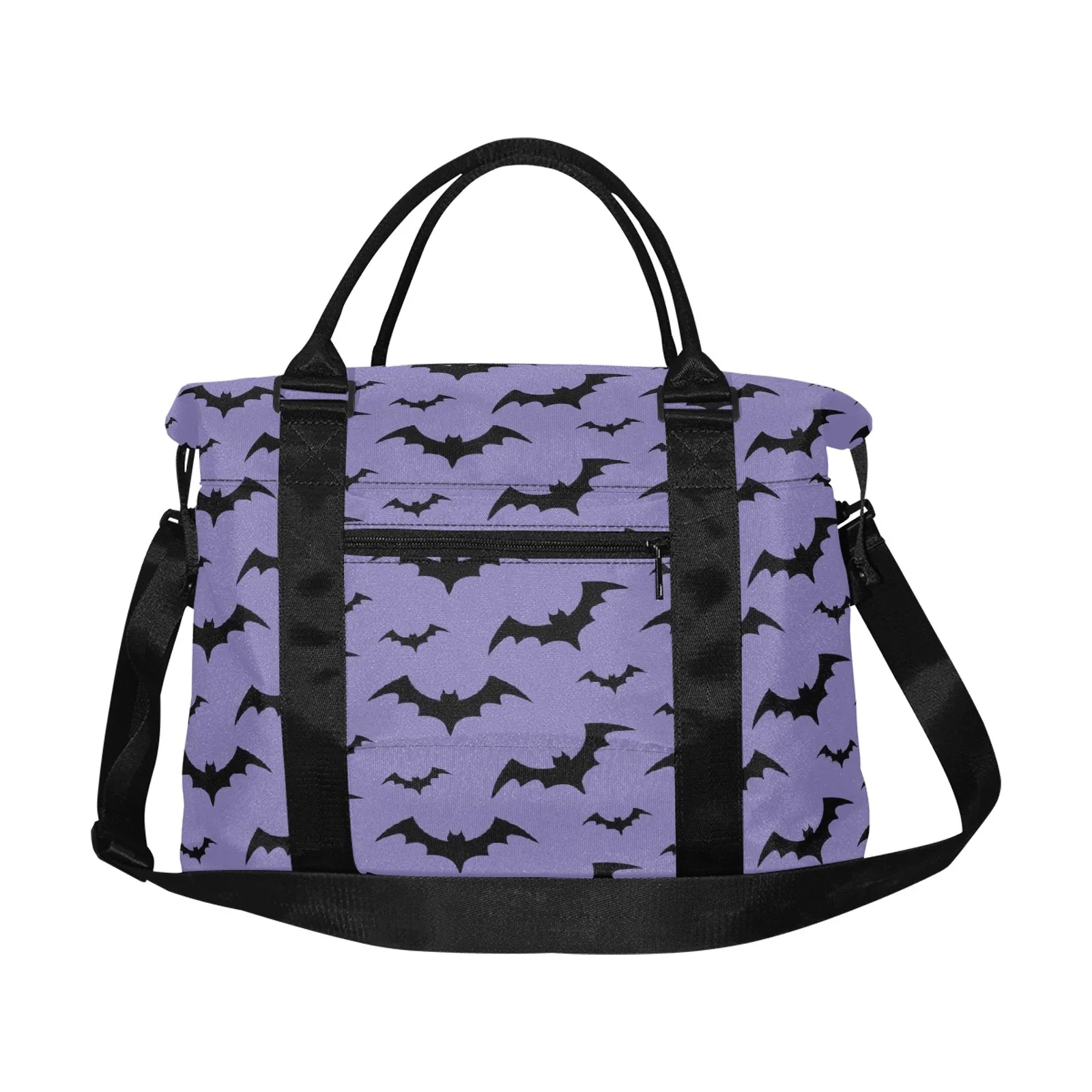 Lilac Bat Print Duffel Travel Bag
