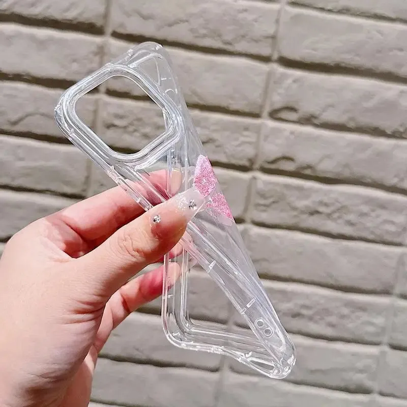 Lip Pattern Clear Phone Case – All-Inclusive Shockproof Mobile Phone Cover