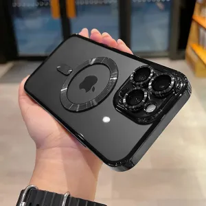 Luxury Magnetic MagSafe Wireless Charging Plating Clear Case