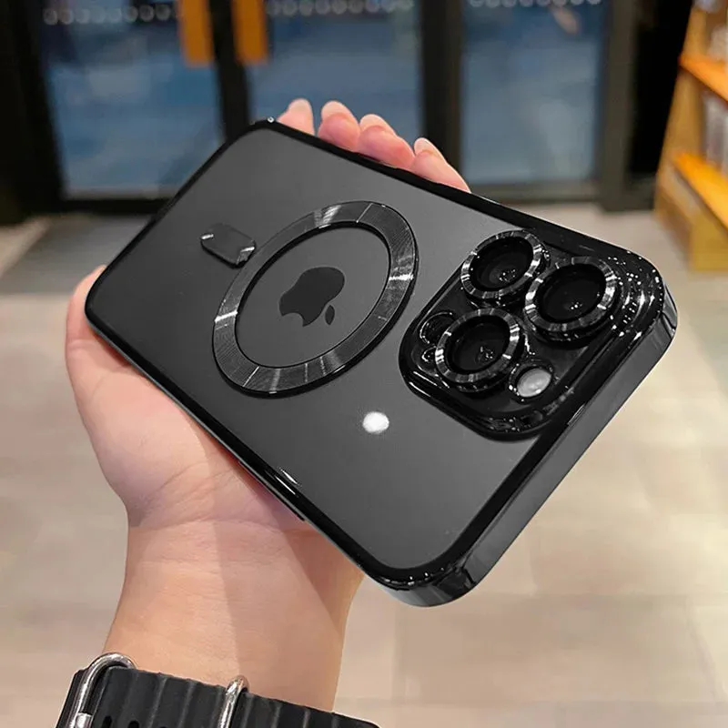 Luxury Magnetic MagSafe Wireless Charging Plating Clear Case