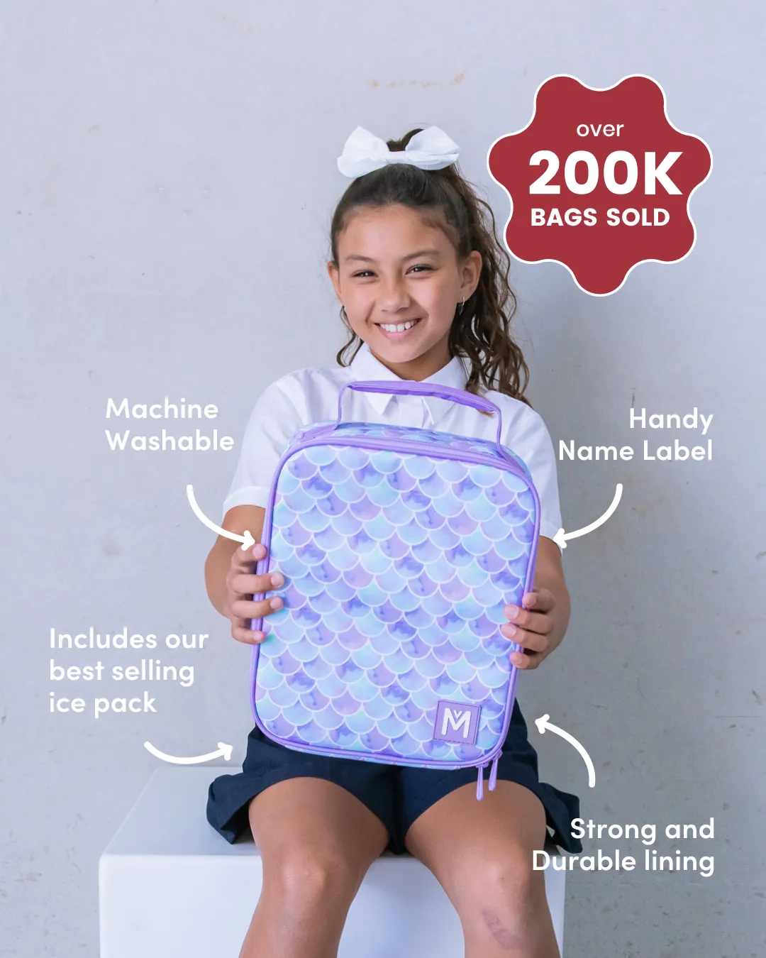 MontiiCo Large Insulated Lunch Bag - Safari