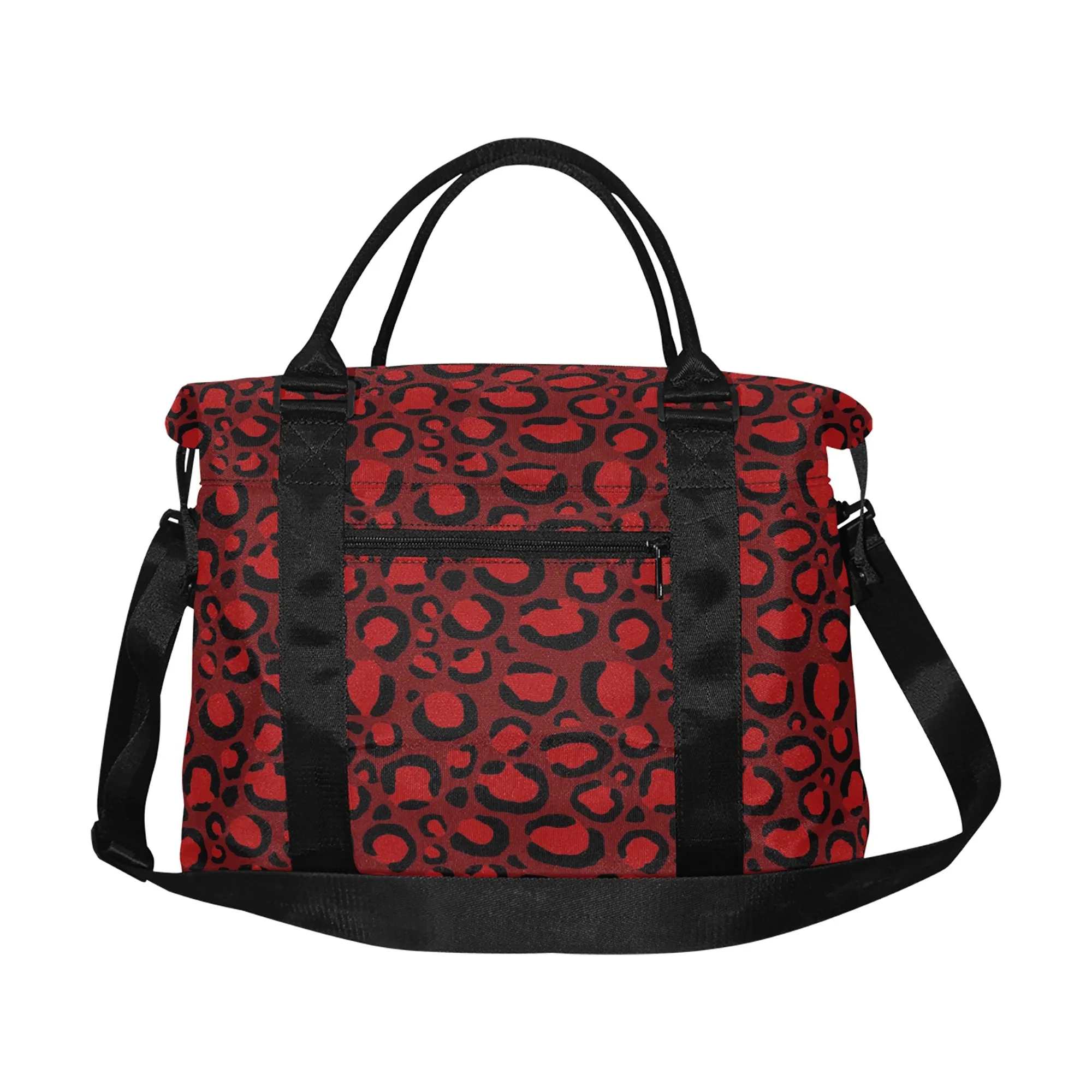 Red Leopard Duffel Travel Bag