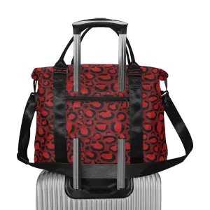 Red Leopard Duffel Travel Bag