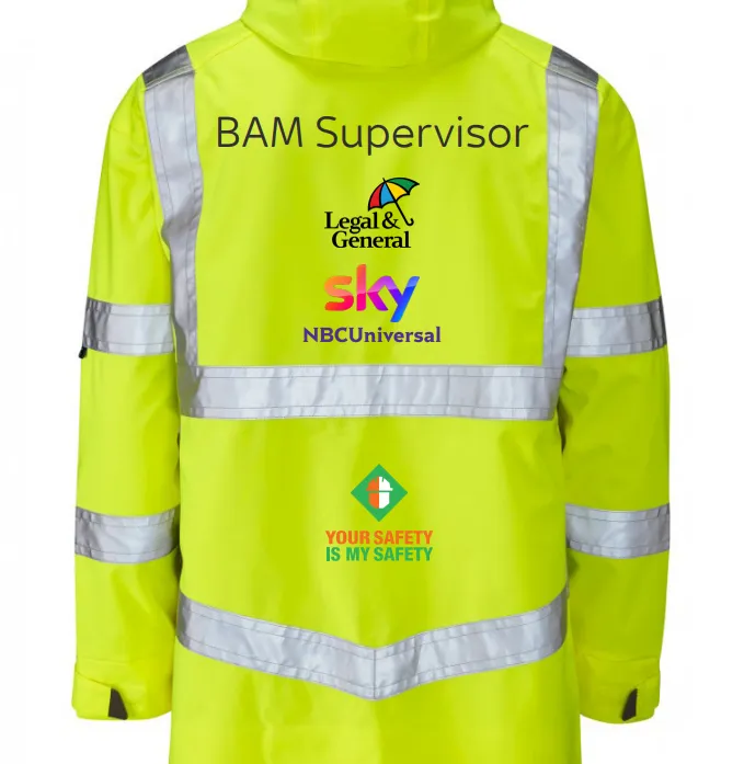 Sky Elstree Sustainable Breathable Hi Vis Site Jacket
