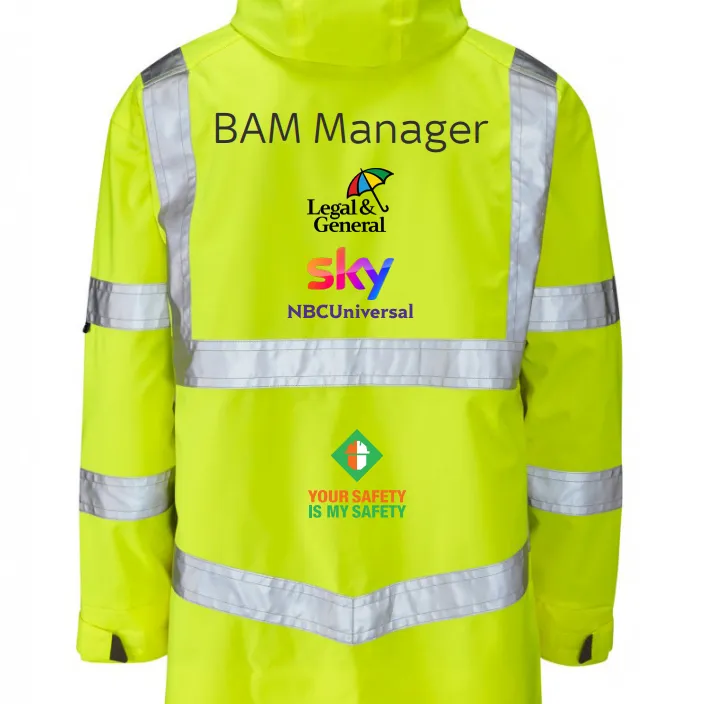 Sky Elstree Sustainable Breathable Hi Vis Site Jacket